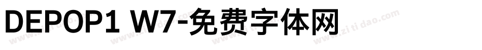 DEPOP1 W7字体转换